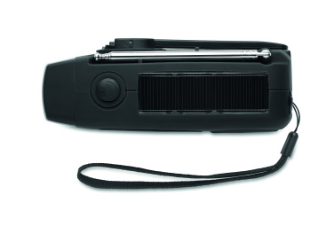 Logo trade promotional gifts image of: Portable radio SOS with LED torch