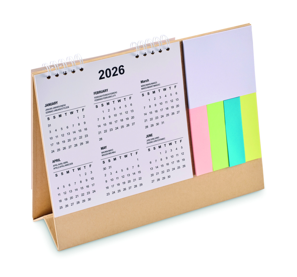 Logotrade advertising product picture of: Desk calendar with memo pad