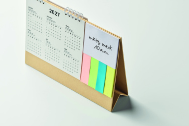 Logo trade advertising product photo of: Desk calendar with memo pad