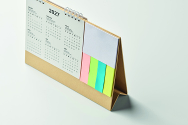 Logo trade corporate gifts image of: Desk calendar with memo pad
