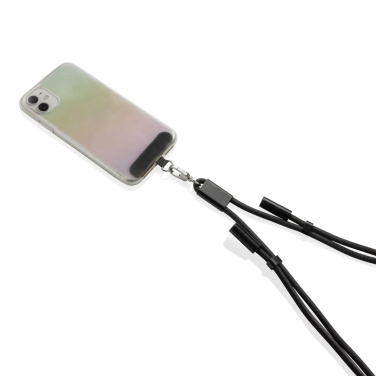 Logotrade advertising products photo of: LoopAmp RCS RPET adjustable phone cord with 60W cable