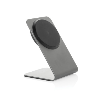 Logotrade advertising products photo of: Terra aluminium 15W magnetic wireless charging phone stand