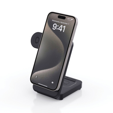 Logo trade promotional items image of: Urban Vitamin Arcadia RCS rplastic 15W 3in1 magnetic charger