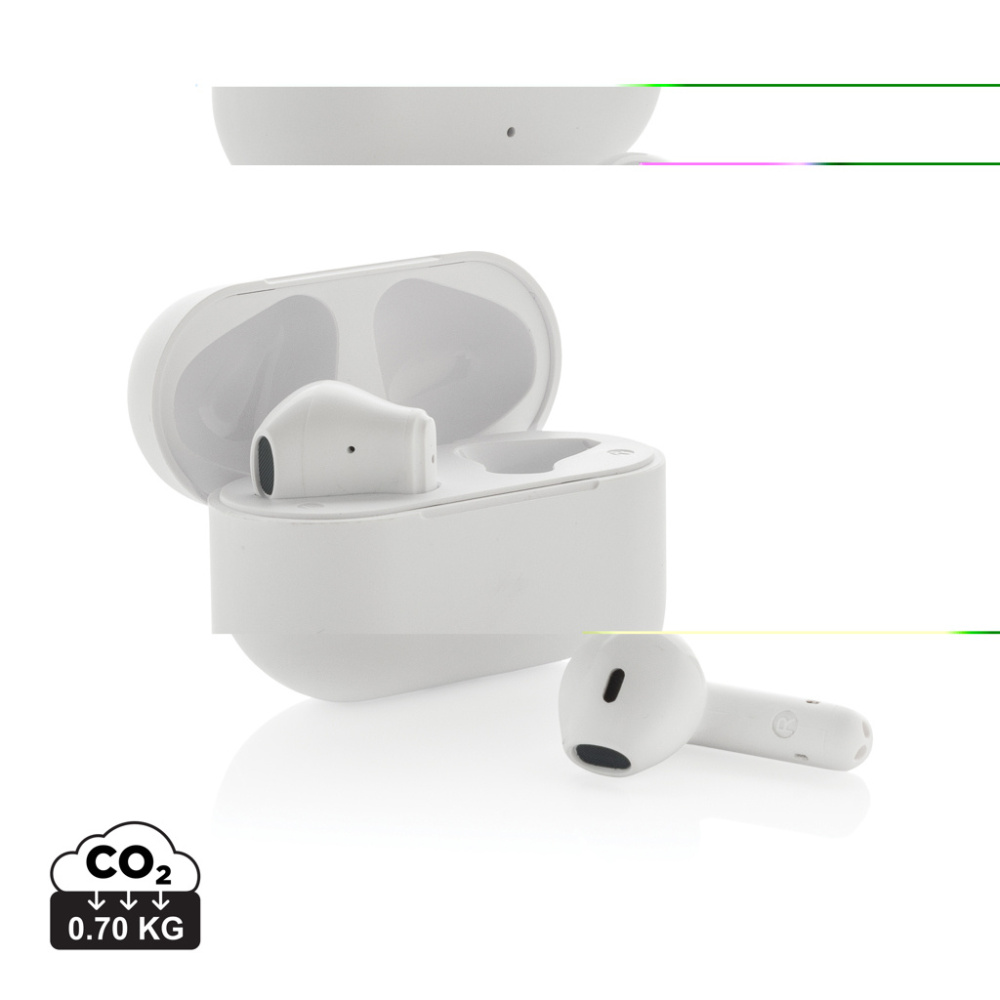 Logo trade promotional merchandise picture of: Tunevo RCS recycled plastic wireless earbuds