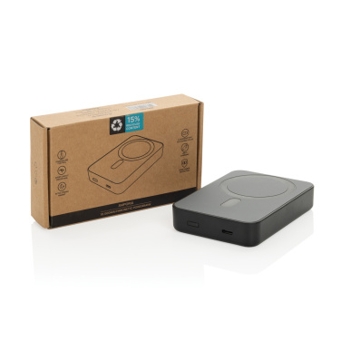 Logo trade business gift photo of: Amporia RCS recycled plastic 10.000mAh magnetic powerbank