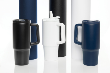 Logo trade promotional merchandise picture of: Embrace Leakproof RCS recycled stainless steel tumbler 900ml