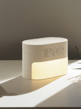 Logotrade advertising products photo of: LumaRise RCS reycled plastic white noise alarm clock