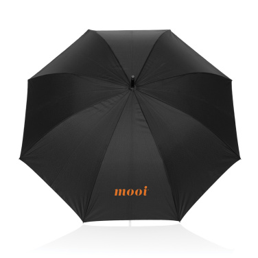 Logotrade promotional giveaway image of: Swiss Peak Vero Aware™ RPET 25” umbrella w luxe handle