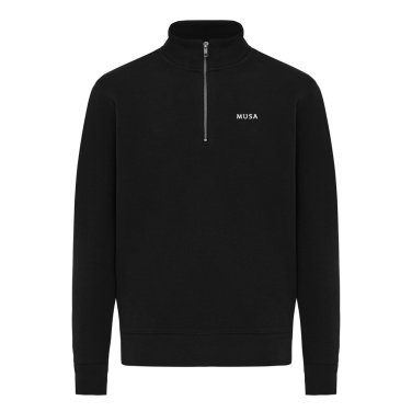 Logotrade corporate gift image of: IQONIQ Elgon recycled cotton quarter zip sweater