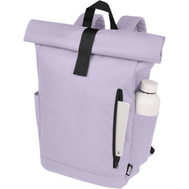 Logotrade promotional merchandise photo of: Byron 15.6" GRS RPET roll-top backpack 18L