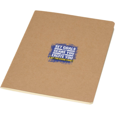 Logotrade promotional merchandise image of: Slyk A5 kraft cahier notebook with ruled pages