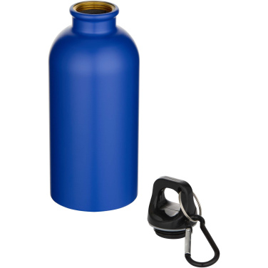 Logo trade advertising products picture of: Oregon 400 ml matte RCS recycled single wall stainless steel water bottle with carabiner