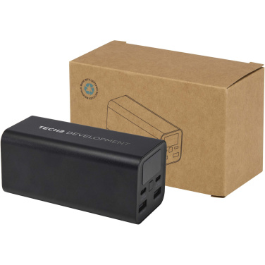 Logo trade promotional giveaways image of: Acamar 20.000 mAh 70W recycled aluminium laptop power bank