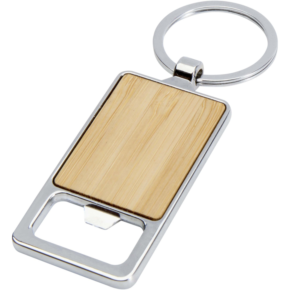 Logo trade promotional products image of: Snapper bamboo keychain with bottle opener
