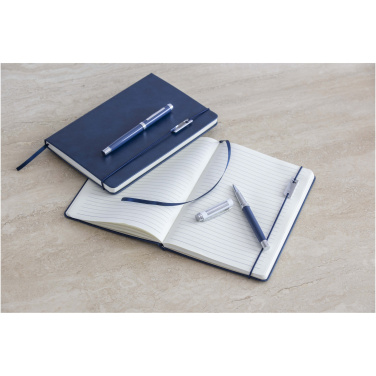 Logo trade corporate gift photo of: Legato Elegance A5 hard cover notebook and rollerball pen set