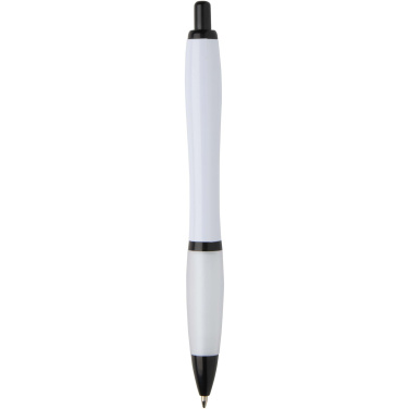 Logotrade business gift image of: Nash recycled plastic ballpoint pen with black trims (black ink)