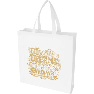 Logotrade promotional giveaway picture of: EcoSeal GRS recycled nonwoven gusset tote bag 12L