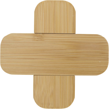 Logo trade business gift photo of: Croc bamboo trivet - small