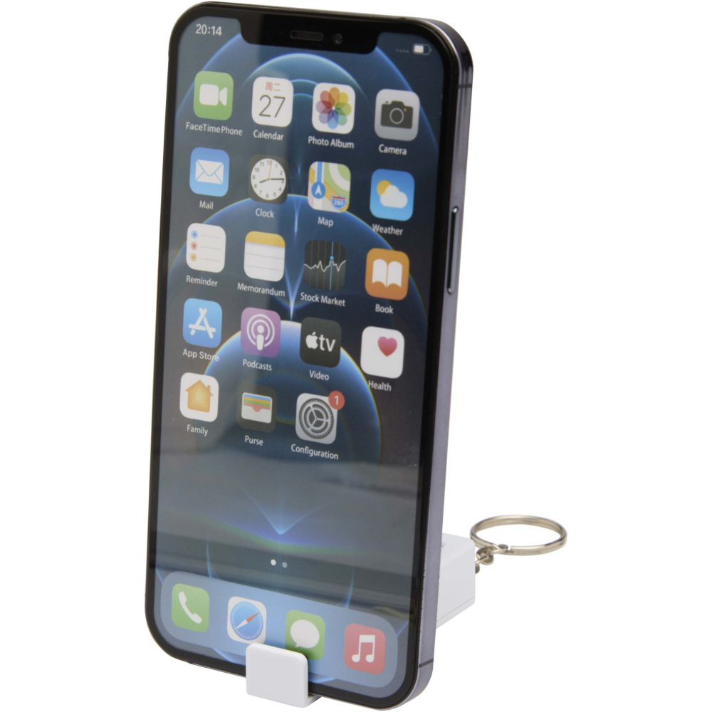 Logotrade business gift image of: Aggia recycled plastic phone stand with fidget toy