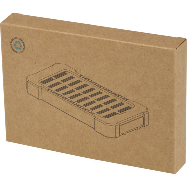 Logotrade promotional products photo of: Altair 5000 mAh 10W recycled plastic rugged solar power bank with built-in torch