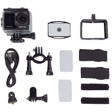 Logo trade promotional giveaways picture of: Prixton DV670 4K dual screen action camera