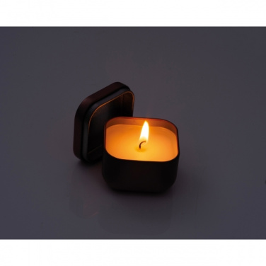 Logo trade advertising products image of: Candle in tin PRAGUE