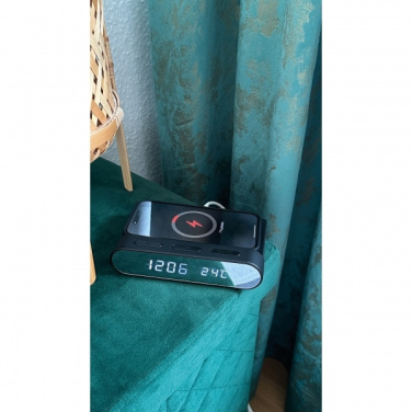 Logotrade promotional merchandise photo of: Alarm Clock and Wireless Charger ADELAIDE