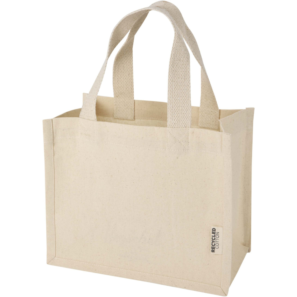 Logotrade promotional product image of: Odessa 220 g/m² GRS recycled cotton mini gusset tote bag 9L