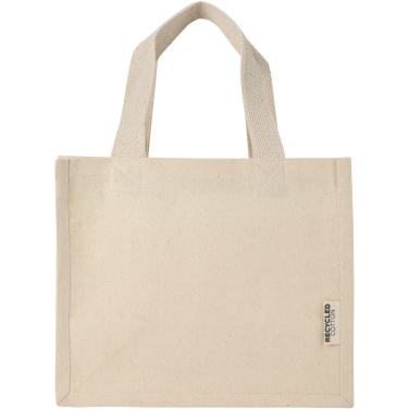 Logo trade promotional gifts picture of: Odessa 220 g/m² GRS recycled cotton mini gusset tote bag 9L