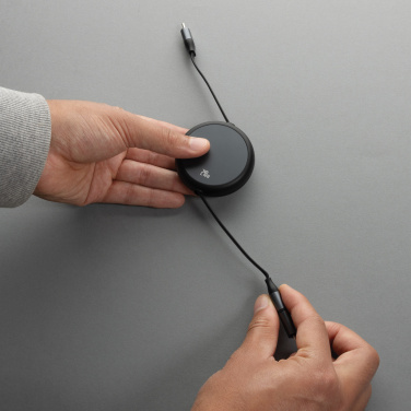 Logo trade promotional gifts picture of: Terra RCS recycled aluminium retractable 240W 2-in-1 cable