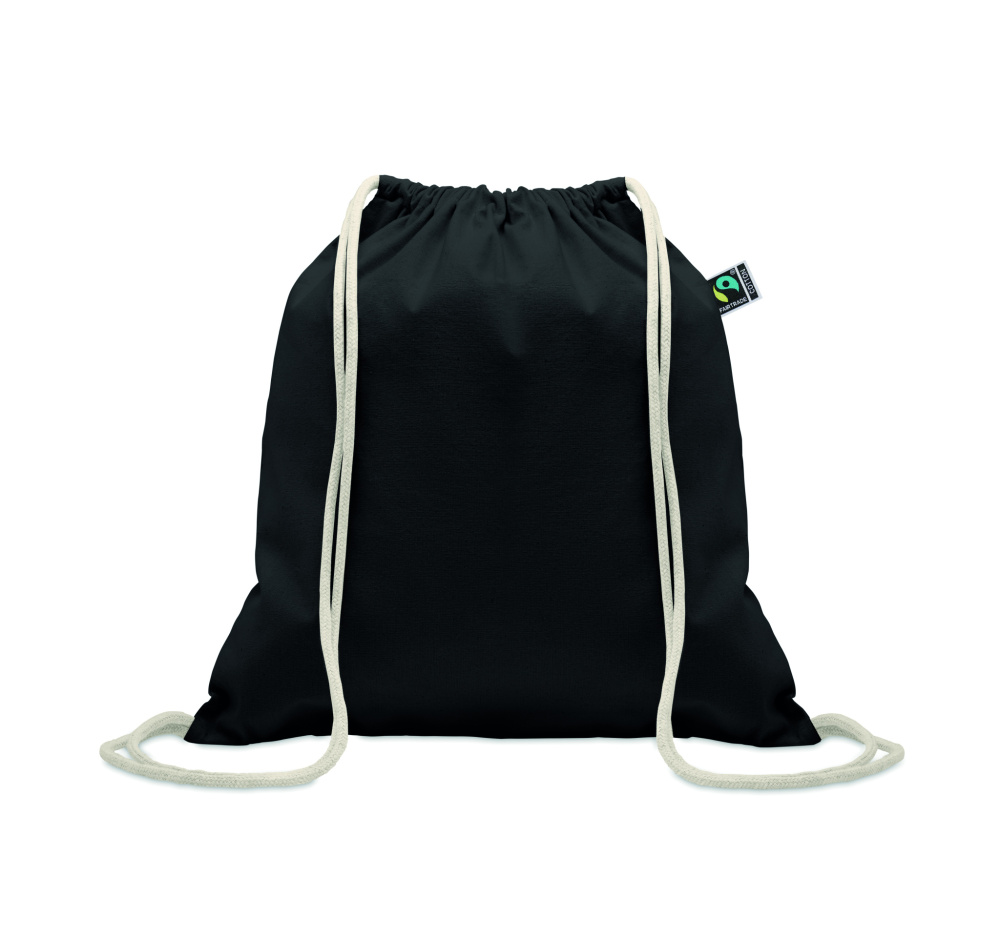 Logo trade promotional giveaway photo of: Drawstring bag Fairtrade 180gr