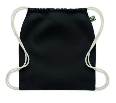 Logo trade promotional giveaway photo of: Drawstring bag Fairtrade 180gr