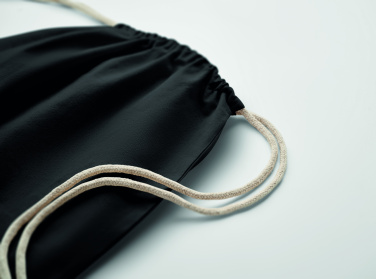 Logo trade promotional gifts picture of: Drawstring bag Fairtrade 180gr