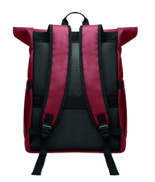 Logo trade promotional gift photo of: Rolltop laptop rucksack 600D