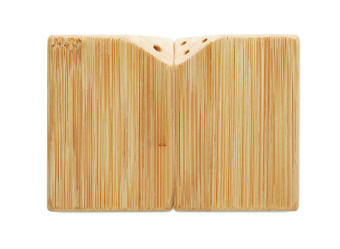 Logo trade corporate gift photo of: Bamboo salt & pepper set