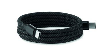 Logo trade promotional items image of: Braided magnetic cable in RPET