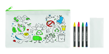 Logo trade promotional products picture of: Pencil case with 4 crayons