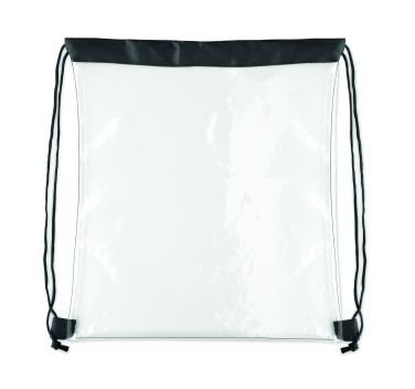 Logo trade promotional items image of: Transparent drawstring bag