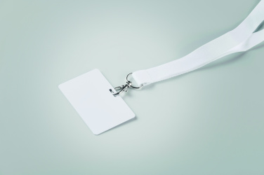 Logo trade promotional merchandise image of: Lanyard badge 54 x 86mm
