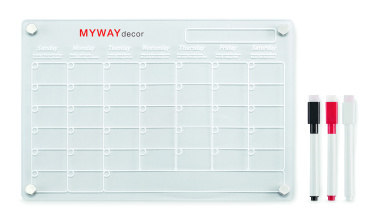 Logo trade promotional giveaways image of: Magnetic acrylic planner