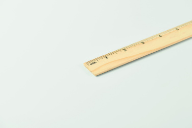 Logo trade promotional giveaways image of: Wooden ruler 20cm