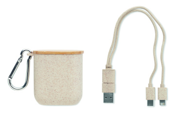 Logo trade advertising products image of: Cable set in case