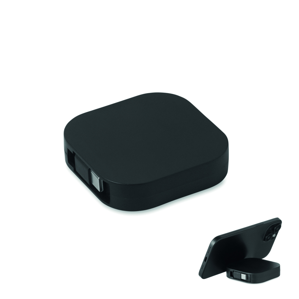 Logo trade promotional merchandise image of: 100W retractable charging cable