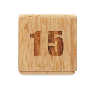 Logotrade promotional product image of: Bamboo twist snooze timer