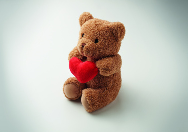 Logo trade promotional gifts image of: Teddy bear with heart 23cm