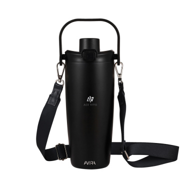 Logotrade promotional item image of: Avira Ayala RCS re-steel duosip lockable crossbody tumbler