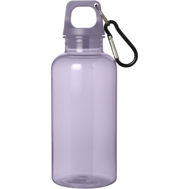 Logo trade advertising products image of: Oregon 400 ml RCS certified recycled plastic water bottle with carabiner