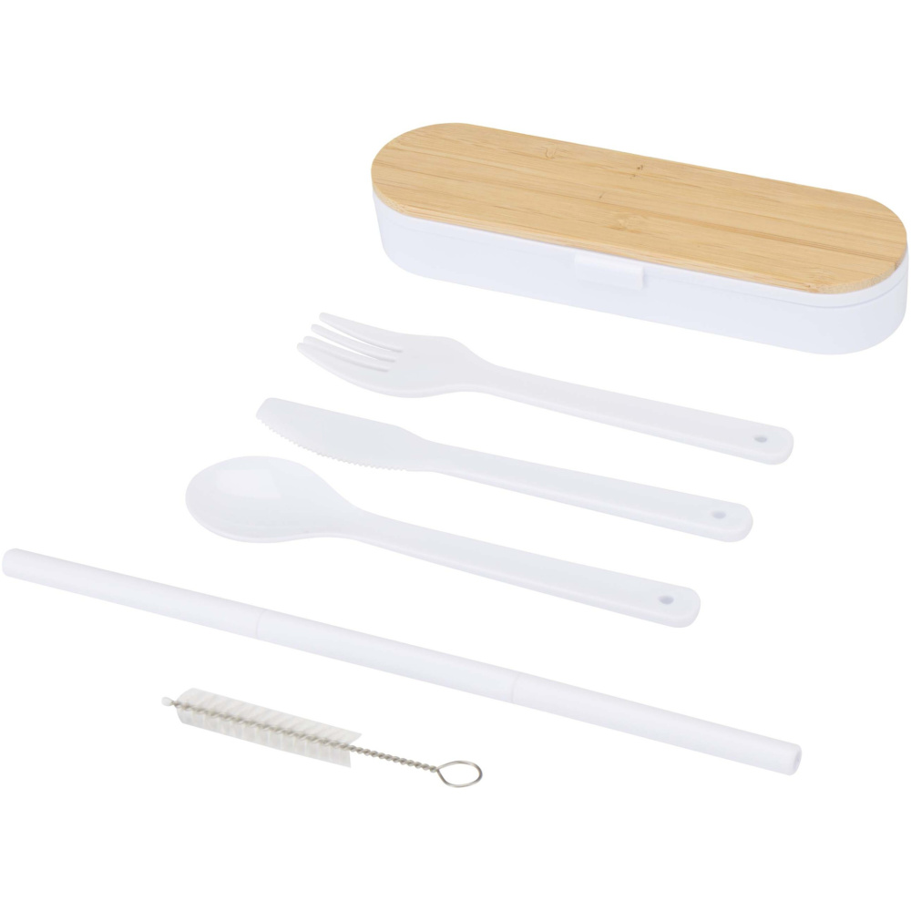 Logotrade advertising products photo of: Runa cutlery set with bamboo lid