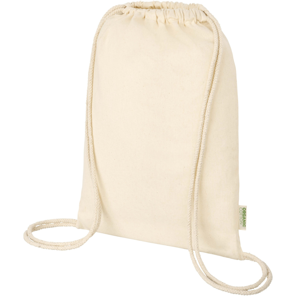 Logotrade advertising product image of: Odisha 100 g/m² OCS organic drawstring bag 5L