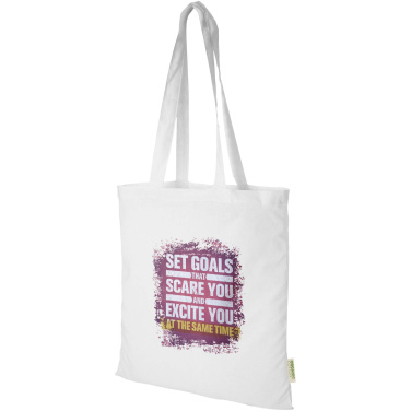 Logo trade promotional items image of: Odisha 140 g/m² OCS organic tote bag 7L